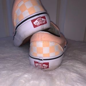Checkered salmon Vanns - slip on